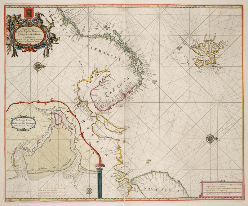 IJszee met Lapland, Nova Zembla en Spitsbergen 1676 Goos